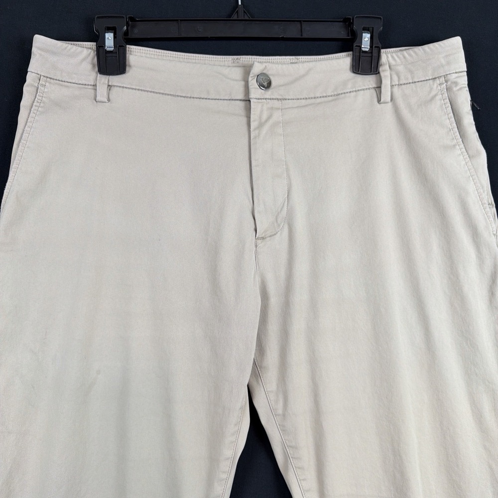 Bird Dogs Boom Khaki Golf Pants Mens 34x30 Slim Stretch Performance Chinos Lined - Picture 2 of 8
